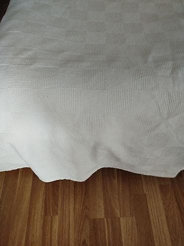 bambu tekstil: Ağ rəngli örtük – zolaqlı/hamar toxumaların növbələndiyi dama naxışlı — 2