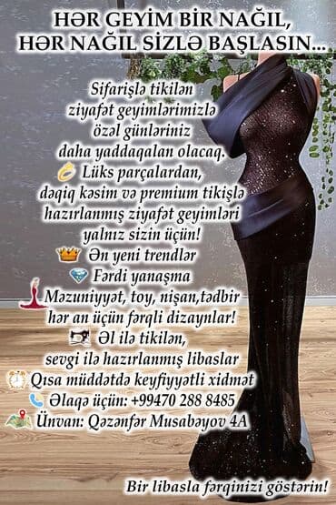 baki_moda_evi ziyafet geyimleri: Вечернее платье, Макси, M (EU 38) — 1