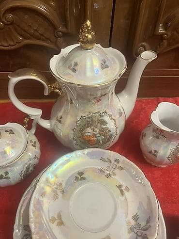 sud: Çay dəsti, rəng - Ağ, Farfor, 6 nəfərlik — 4