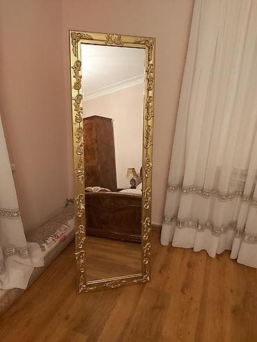 ev ucun dekorlar: Güzgü Döşəmə üstü, Düzbucaqlı, Dekorativ, Naxışlı — 4