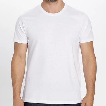 Kurtkalar: Ağ rəngli kişi T‑şörtü - Model: klassik qısaqol, dairəvi yaxa - Rəng — 4