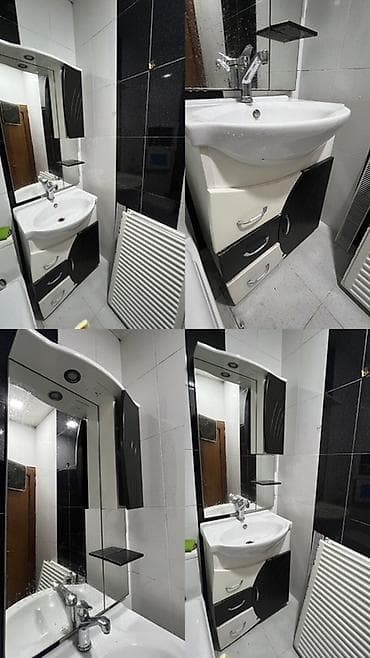Дом и сад: Hamam üçün lavabo və aynalı şkaf dəsti - Kompakt ölçülü keramika — 1