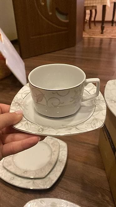 yemek desdi: Nahar dəsti, rəng - Ağ, Farfor, 12 nəfərlik, Türkiyə — 4