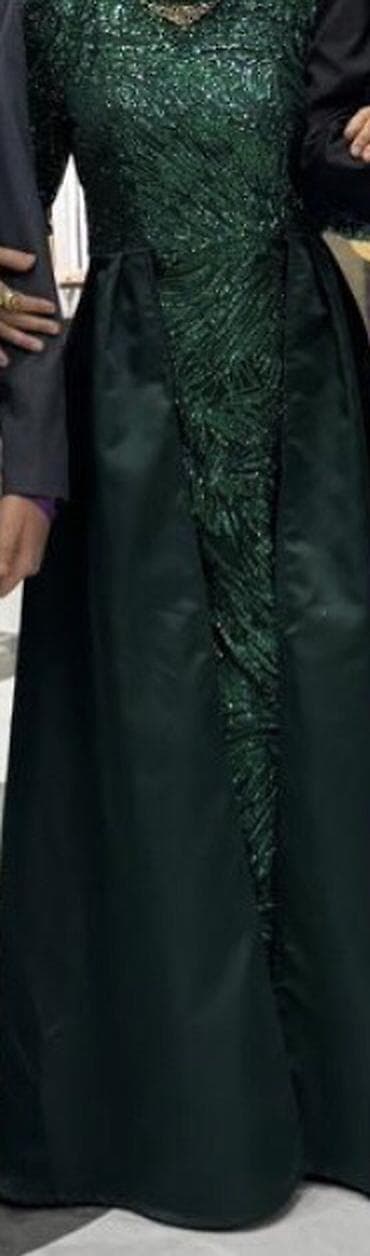 qisa don: Zümrüd-yaşıl rəngdə ziyafət/libas,hicabli xanimlar yashil bodyle — 2