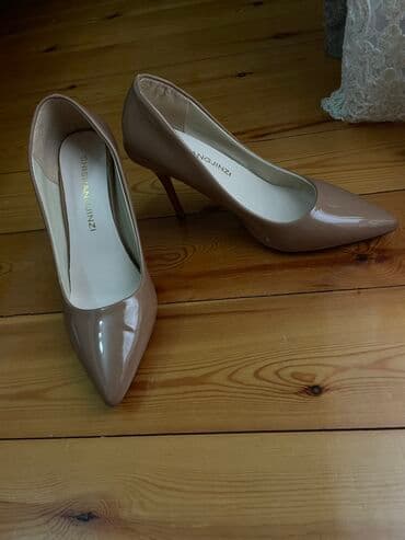 женские бордовые туфли: Туфли, Размер: 38, цвет - Коричневый, Б/у — 2