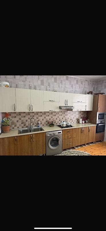 Mətbəx mebeli dəsti - Uzun xətt üzrə modul mətbəx dəsti: yuxarı və