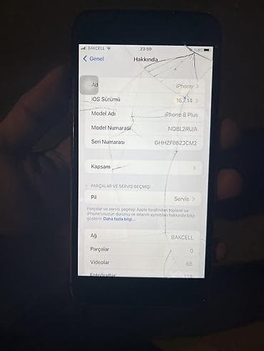 hisense infinity e9: IPhone 8 Plus, 64 GB, Qara, Qırıq, Barmaq izi, Simsiz şarj — 4