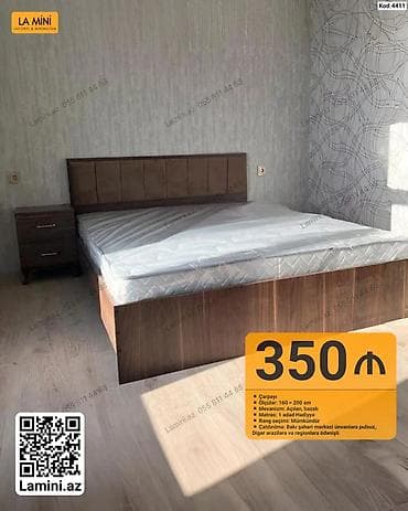 taxt tumba: Laminat taxt çarpayı – kod: 4411 - Ölçü: 160 × 200 sm - Mexanizm — 1