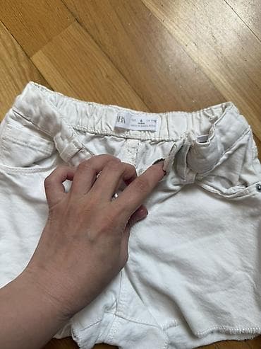 Шорты: Uşaq üçün ağ denim şort - Brend: ZARA (etiketdə görünür) - Model: 5 — 1