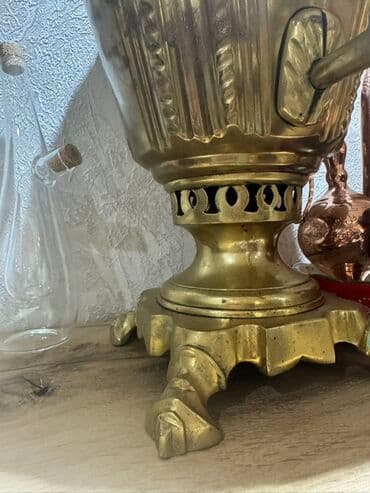 qədimi qəpiklər: Məhsul: Mis-pirinç samovar Qədimi samavar 6 lt Баташевь Təsvir: - — 4