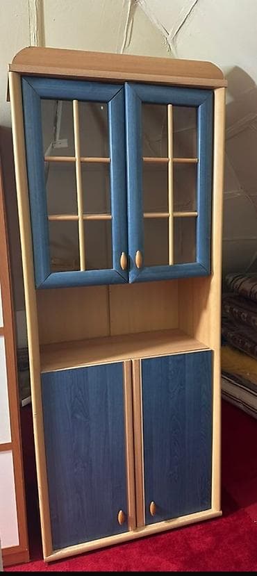 qapi: Mətbəx/zal üçün çoxfunksiyalı vitrīn-dolab - Material: laminat/LDSP — 1