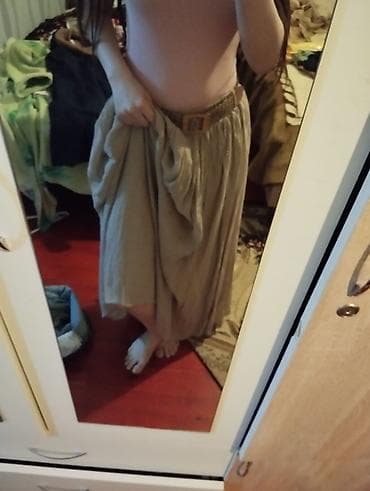 koja etek: Bej rengi ətək geyinilmeyib heç real alici olsa qiymetin dansariq — 4