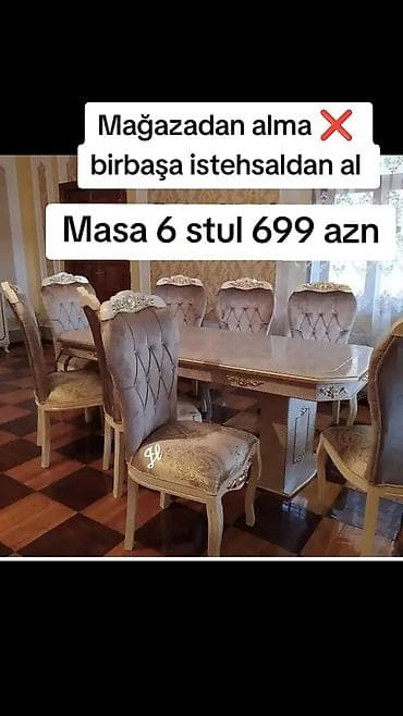 ✅Masa desdi ✅ Yüksək keyfiyyət . ✅Masa ölçü 2/1m ✅ Qiymət 699 AZN