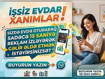 Ev şəraitində onlayn əlavə gəlir imkanı - Reklam izləmə əsasında