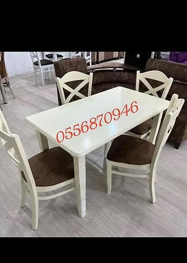 дизайнерские стулья: Прямоугольный стол, Для кухни, 4 персоны, Нераскладной, Без гарантии — 4