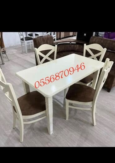 Kabrolar: Mətbəx üçün, Yeni, Açılmayan, Dördbucaq masa, 4 stul — 2