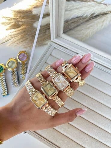 gumus kisi uzukleri: Qol saatı, Cartier, rəng - Qızılı — 4