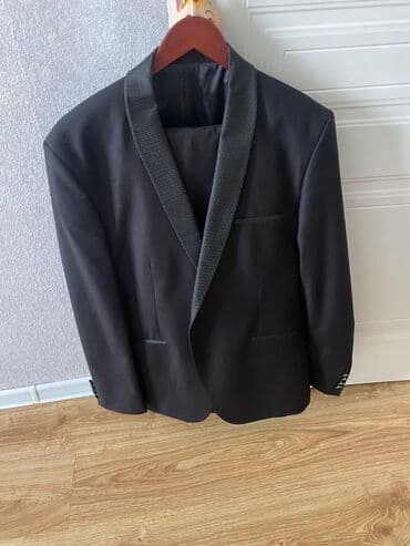 kişi ucun klassik qara kostyum: Bir defe geyinilib.XL olcudu — 1