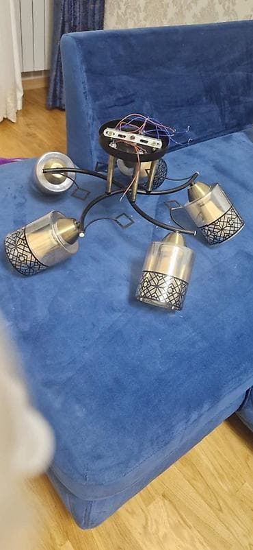 ikinci el xalca: Çılçıraq, 4 lampa, Metal — 2