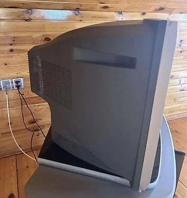 Elektronika: Kineskop tipli televizor (CRT), iri ekranlı, gümüşü korpus — 3