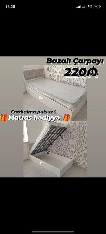 intex matras: Bazalı çarpayı – 220₼ - Açarma mexanizmi ilə geniş bazalı saxlama — 1