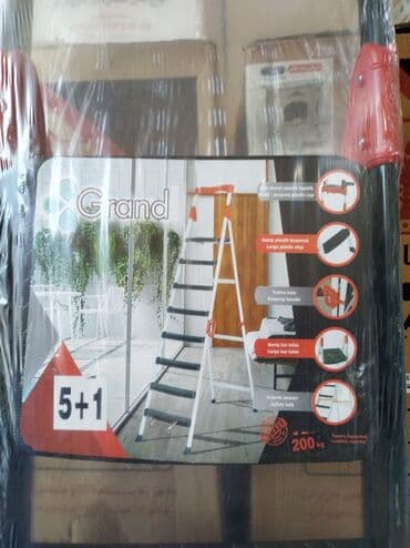 tutmalar: Grand brendinin çoxməqsədli nərdivanı - Model: 5+1 pilləli. - Daşıma — 2