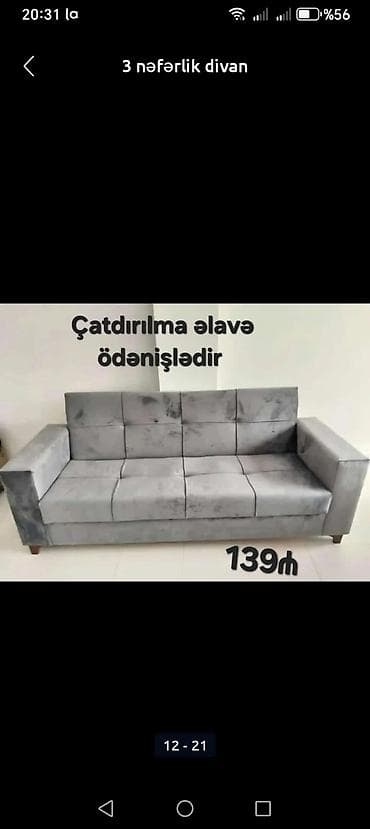 divan köhnə: Di̇van-kravat, Yeni, Açılan, Bazalı, Parça, Ödənişli çatdırılma — 7