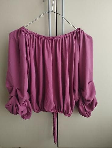 Другая женская одежда: Bənövşəyi rəngdə, off-shoulder (açıq çiyin) qadın bluzası — 2