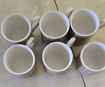 qab dest: Fincanlar, rəng - Qızılı, Keramika, 6 ədədli dəst — 2