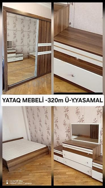 led projektorlar: Yataq otağı mebel dəsti Dəst tərkibi: - Sürgülü qapılı dolab: bir — 3