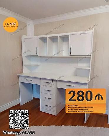 Yazı masası – LA MINI dizaynı - Ölçülər: Dərinlik 50 sm × Hündürlük