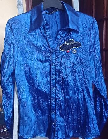 xonca desti: Qadın köynək və jaket dəsti - Parça: Parıltılı, atlas/parıltılı — 1