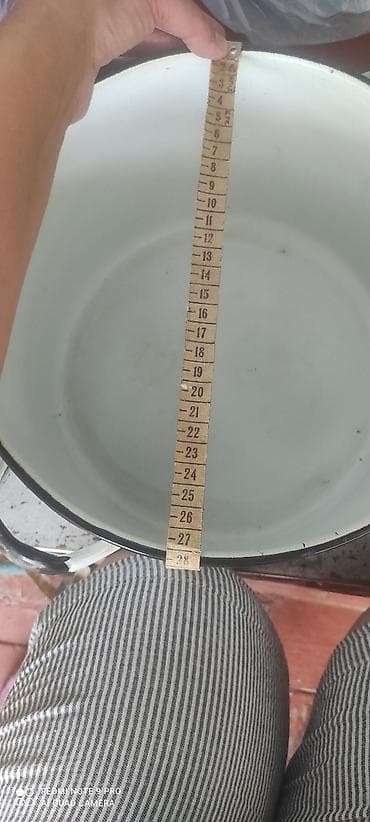 sintepon material: Emallı qazan,sovetin,diametr 28 sm — 6