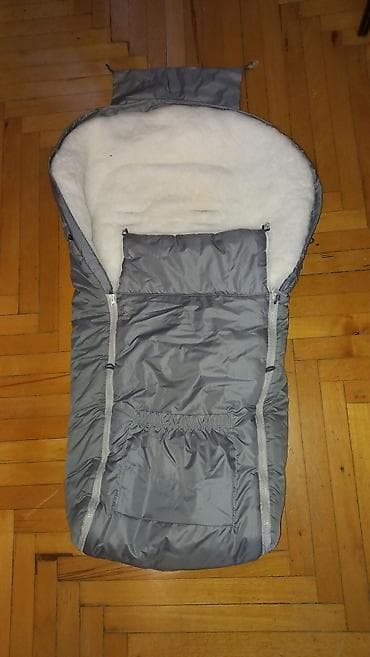 Uşaq arabası üçün qış ayaq torbası (footmuff) - Rəng: boz (xarici