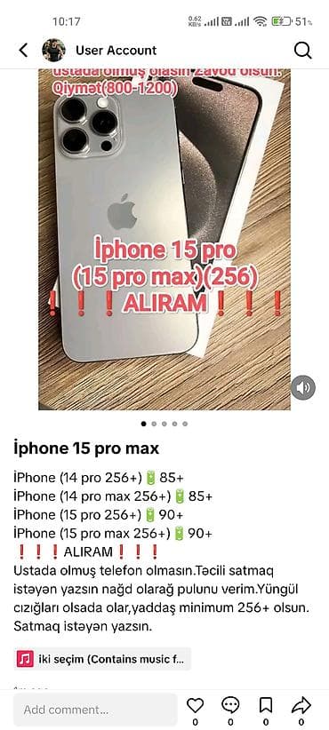 en ucuz apple macbook pro: IPhone 15 Pro, 256 GB — 2