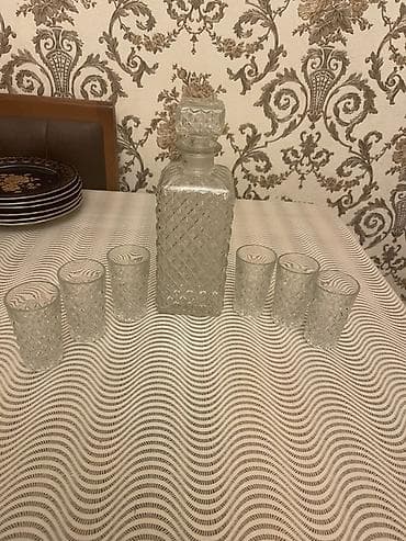 krafinka: Çay dəsti, rəng - Mavi, Şüşə — 5