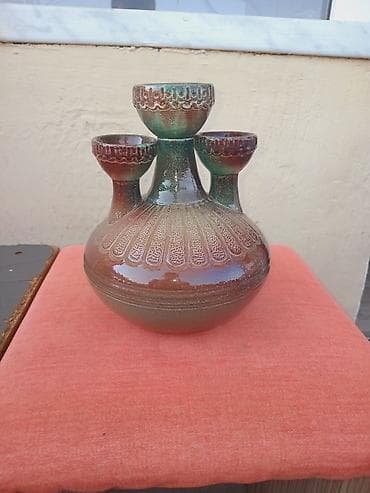 şamlıq: Keramik 4 şamlıq – dekorativ masaüstü şamdan - Material — 5