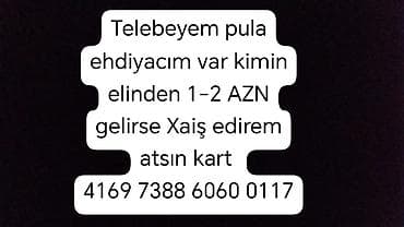 tib isi: Başlıq: Tələbə üçün kiçik məbləğdə dəstək xahişi Mətn: Tələbəyəm — 1