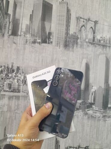 bakcell 10 azn internet paketi yenilemek: Samsung Galaxy A35, 256 GB, rəng - Göy, Sensor, Barmaq izi, İki sim kartlı — 1