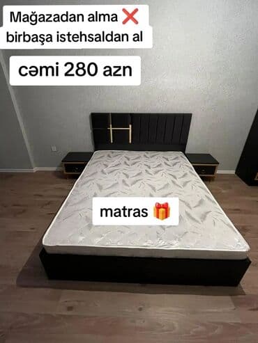 Yeni, İkinəfərlik çarpayı, Bazasız, Matras ilə, Siyirməsiz lalafo.az -da Yeni, İkinəfərlik çarpayı, Bazasız, Matras ilə, Siyirməsiz