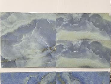 misar dasi: Mavi oniks effekti olan keramika plitələr - Material: keramika - Üst — 1