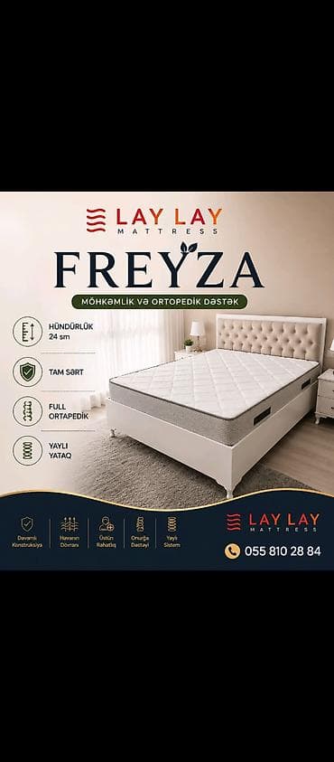 Ev üçün mebel: Yeni, Ortopedik matras, İki nəfərlik — 5