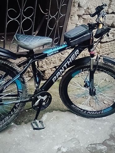 Şəhər velosipedləri: Panther dağ velosipedi - Rəng: qara-mavi dizayn, Panther loqolu — 6