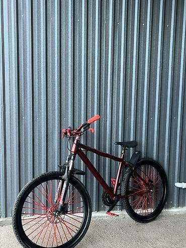 Dağ/şosse üçün universal velosiped - Rəng: tünd bordo (gövdə) +