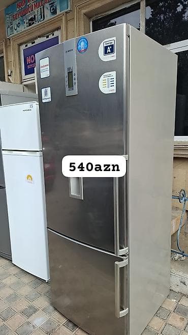 2 qapılı Bosch Soyuducu Satılır, rəng - Gümüşü, Dispenserli