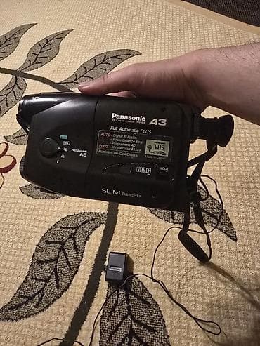 sumqa: Retro videokamera dəsti – kasetli (VHS-C) panasonic markasina aid — 7