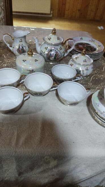 soyuducu servis: Qab-qacaq dəsti – bəzəkli şüşə məmulatları - Kobalt mavisi şüşədən — 5