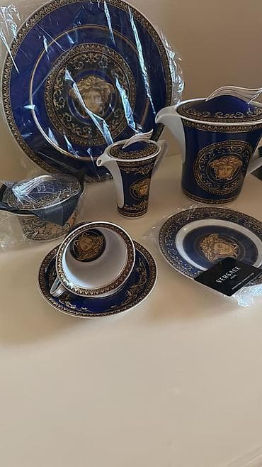 Çay dəsti, rəng - Göy, Farfor, Versace — 6