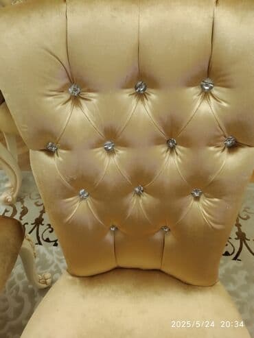 stol və stul: Qonaq otağı üçün, İşlənmiş, Açılmayan, Dördbucaq masa, 8 stul — 3