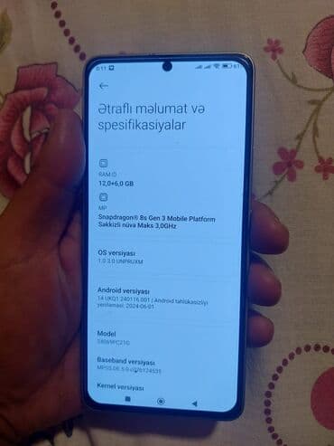 f6: Poco F6, 512 GB, rəng - Gümüşü, Barmaq izi — 4